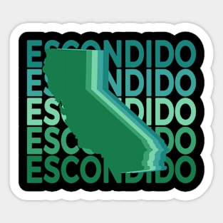 Escondido California Green Repeat Sticker